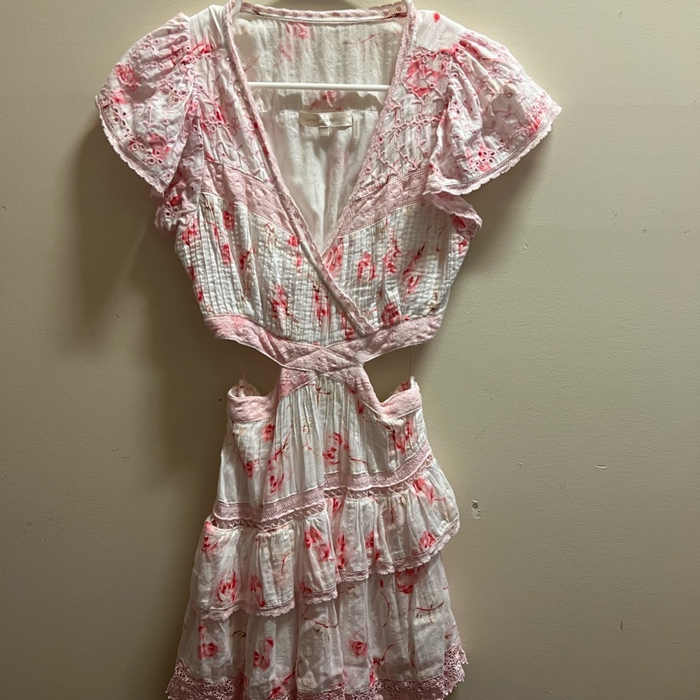 LoveShackFancy White and Pink Dress - Picture 2 of 4